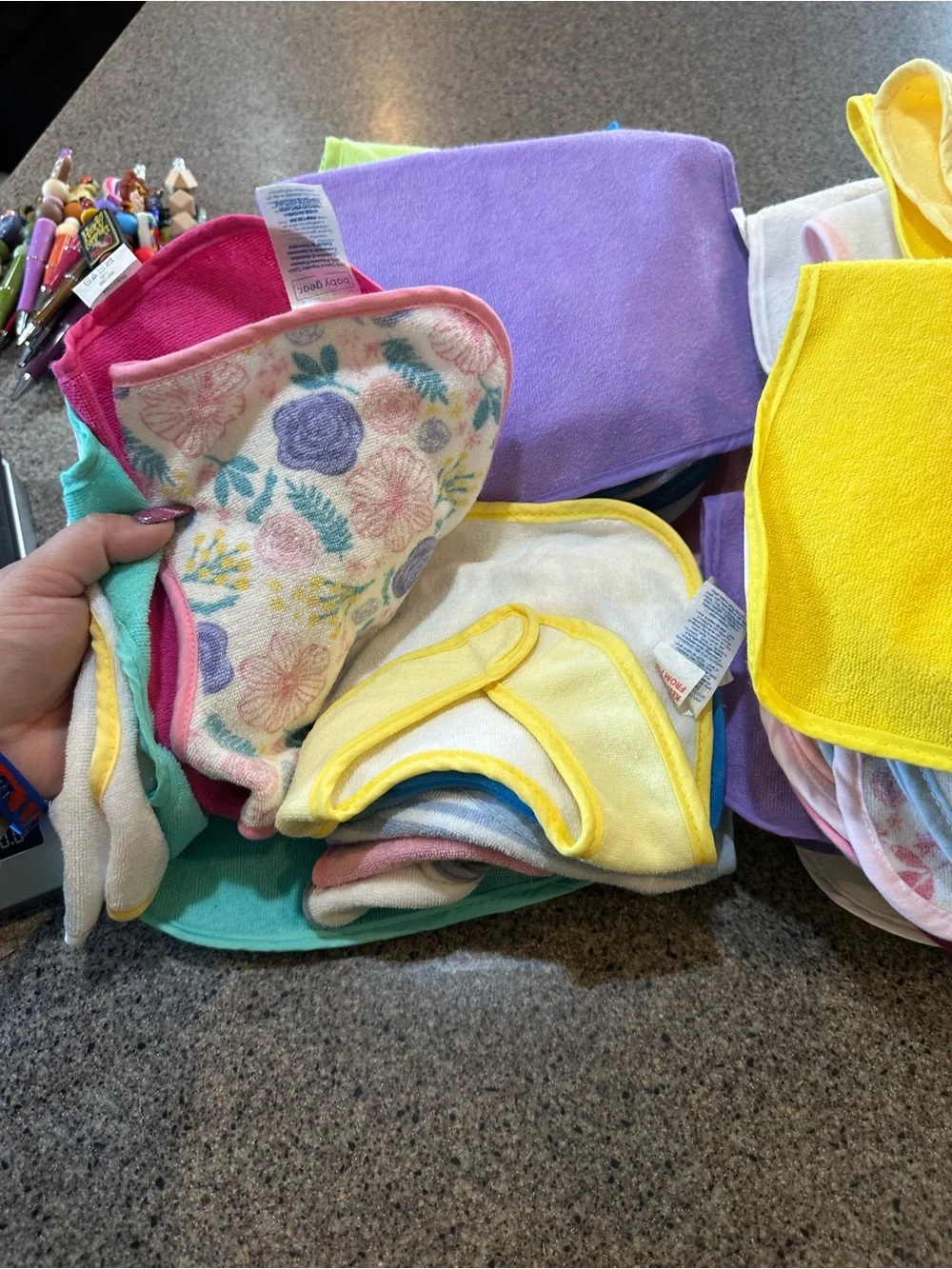 Assorted Baby Bibs Stack - Multi-Color Kids Accessories